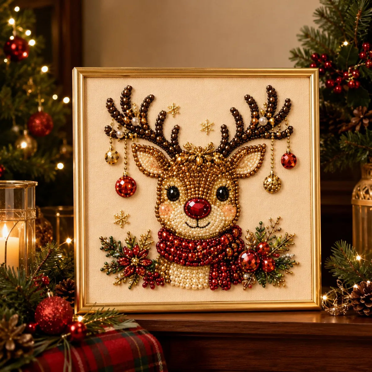 Relaxing & Beginner-Friendly - DIY Christmas Pearl Diamond Painting Art Kit