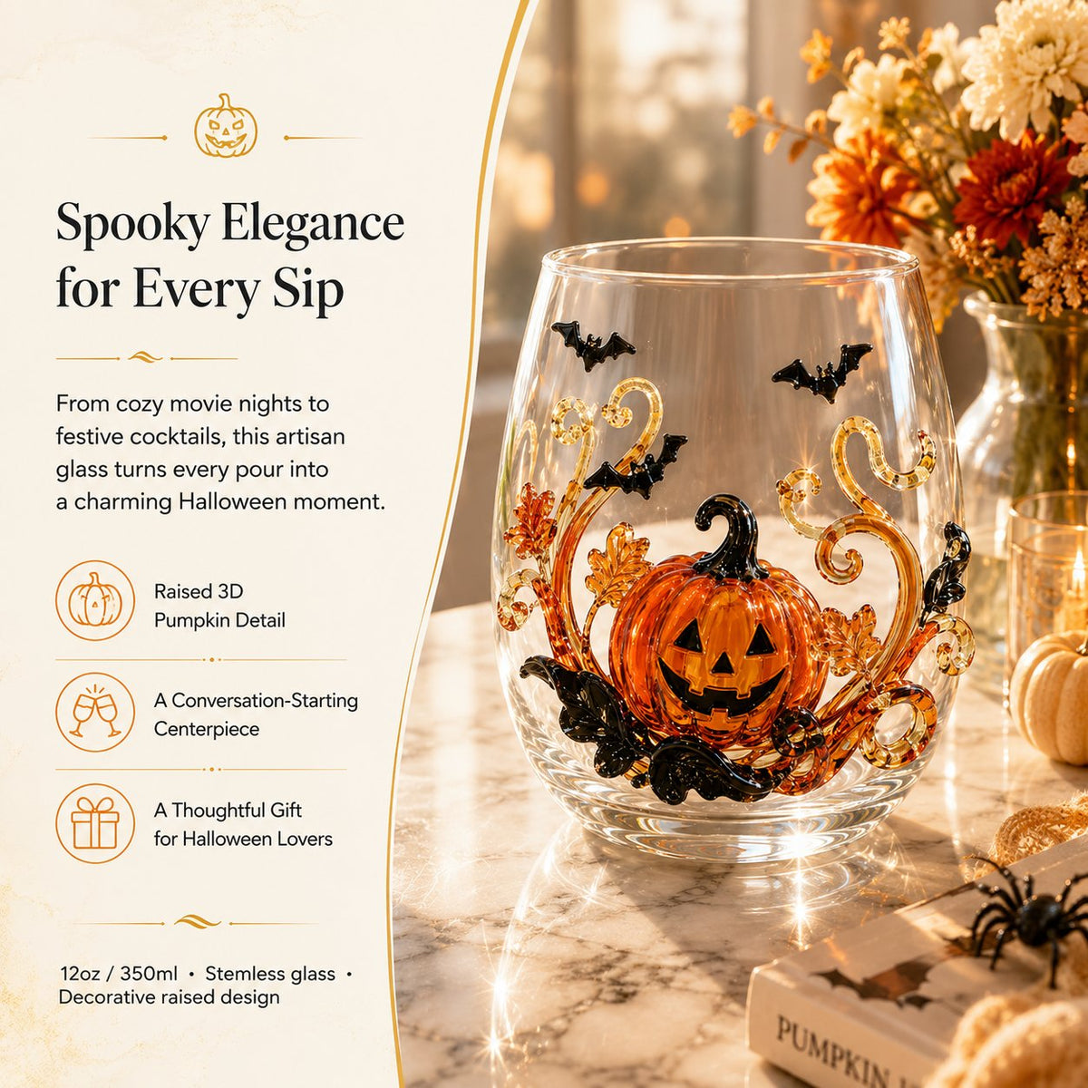 🔥 Last Day 49% OFF – 🎃 3D Halloween Glassware Collection | Spooky Designs, Festive Sips & Cozy Fall Moments
